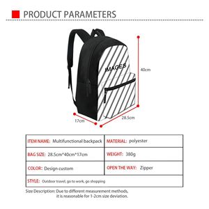 Conjunto de mochila escolar Unisex Sigma Gamma Rho, mochila para ordenador portátil, cierre de cremallera, espalda blanda, letras de algodón, ligera, de gran capacidad - Product Image 4