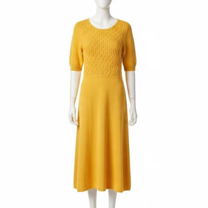Robe en tricot à taille empire, polyester, élasthanne, extensible, élégante, pour soirée formelle, vêtements de soirée, fournisseur de vêtements en gros, sourcing mondial - Product Image 4
