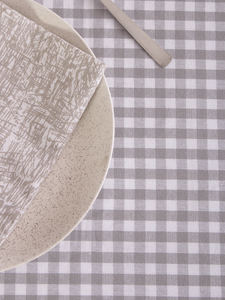 Mantel de boda de Algodón 100% con patrón a cuadros, diseño cuadrado, comedor para adultos, fiestas en casa, técnica tejida de Color gris, restaurantes - Product Image 6