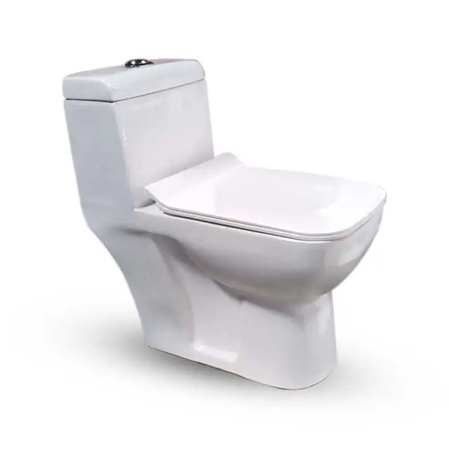 Kamar mandi mewah desain Modern One Piece Toilet duduk WC Recto- 103 keramik putih dinding dan lantai dipasang WC