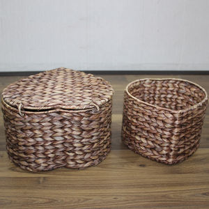 Cesta de Almacenamiento Multifuncional Hecha a Mano con Hojas de Palma de la Fábrica Artex Dong Thap, Organizador Natural Tejido para el Hogar, Artesanía Decorativa de Vietnam - Product Image 4