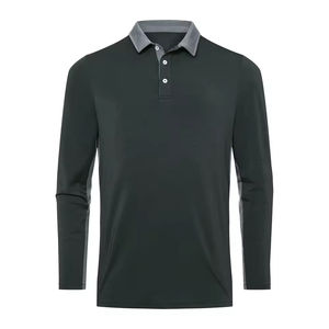 Camiseta Polo Casual para Hombre, 100% Algodón, Secado Rápido y Transpirable, Manga Larga, Camiseta Deportiva para Golfistas - Product Image 3