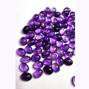 อเมทิสต์ธรรมชาติสีม่วงทรงรี 1120 ชิ้น ขนาดผสม 6x4 มม. 7x5 มม. 9x7 มม. 11x9 มม. 4 มม. 5 มม. 7 มม. 8 มม. แบบคาโบชอง 892 กะรัต ขายสำหรับทำเครื่องประดับ - Product Image 4