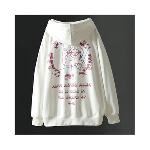 Sudadera Corta Cuadrada de Algodón Orgánico Grueso con Bordado Desgastado Vintage Lavado, Estilo Urbano de Invierno, Etiqueta de Fabricante Personalizada - Product Image 2