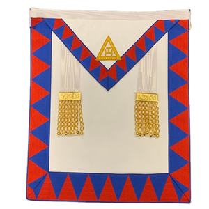 Tablier de qualité supérieure, brodé à la main, style vintage, dentelle royale, style maçonnique, en cuir d'agneau véritable - Product Image 1