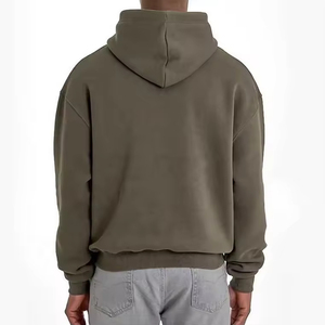 Sudadera con estampado de marca personalizada para hombre, ropa de invierno, Sudadera con capucha holgada de manga larga con hombro caído, 100% de algodón - Product Image 4