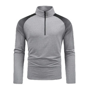 Embroidered Applique Heavyweight Pullover Hoodies <b>Men's</b> Winter Plain Dyed <b>half</b> <b>zip</b> top quality up <b>sweatshirt</b> for <b>men</b> - Product Image 2