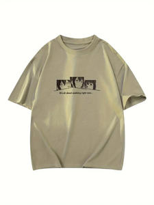 Camiseta de algodón 100% ajustada con cuello redondo para hombre 2024 con stock de logotipo de impresión personalizado, ropa a granel, fardo de ropa mixta, ropa usada - Product Image 3