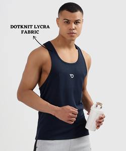 Camisetas Deportivas DotFit – Camiseta Deportiva de Tirantes para Hombre, Importada, de Lycra Dotknit de 180 GSM, Cuello Redondo, para Correr, Fitness y Gimnasio - Product Image 1