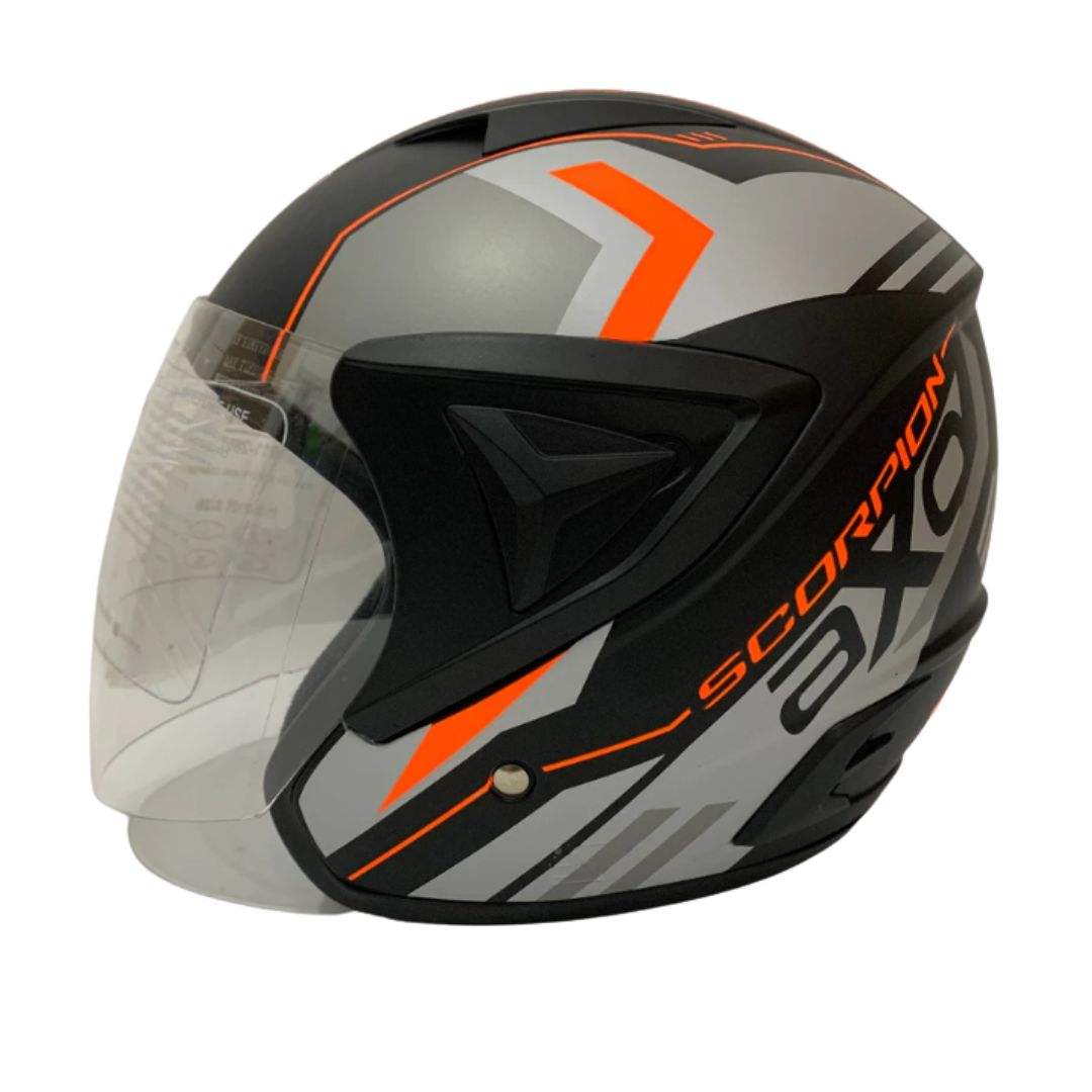 สีดำด้าน + กราฟิกสีส้ม