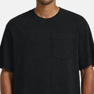 Fabriqué en usine nouveauté hommes lavage à l'acide t-shirt à vendre longueur régulière hommes lavage à l'acide t-shirt à vendre - Product Image 4