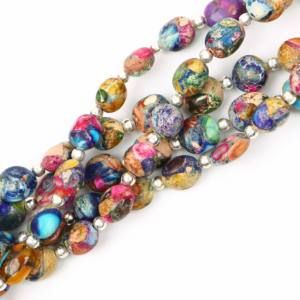 Perles de turquoise Mohave arc-en-ciel pour la création de bijoux, pierres précieuses lisses en turquoise, perles en vrac, par un grossiste indien, 6x8-8x10mm - Product Image 4