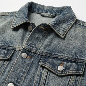 Custom Casual Denim Trucker <b>Jacket</b> <b>for</b> Men Big & Tall Sizes 100% Cotton Shell Front Logo Option Breathable Winter <b>Jacket</b> - Product Image 3