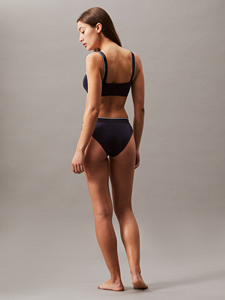 2025 la conception noir couleur Bikini soutien-gorge femmes Spot deux pièces maillot de bain Sexy couleur unie Bikini maillot de bain ensemble en gros - Product Image 3