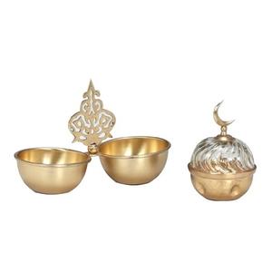 Service de table pour la maison et l'hôtel, bols à soupe de luxe, finition dorée brillante, style unique, bol en métal, bol de service en métal - Product Image 1