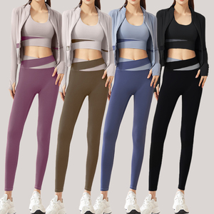 Conjunto de ropa deportiva ligera de dos piezas para mujer Transpirable y de secado rápido Slim-Fit para correr Fitness Logotipo personalizado-Venta al por mayor - Product Image 1