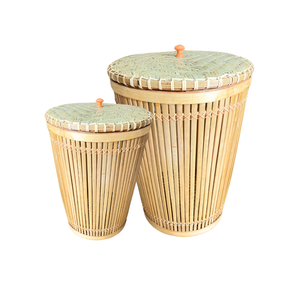 Versatile Water Hyacinth Seagrass Rattan <b>Bamboo</b> <b>LAUNDRY</b> <b>BASKET</b> with Lid Vietnam for Kitchen, Bathroom, and Closet Organization - Product Image 1