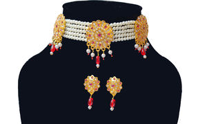 Elegante conjunto de joyería de moda hecha a mano para damas con collar a juego pendientes para uso diario fiesta de noche - Product Image 3