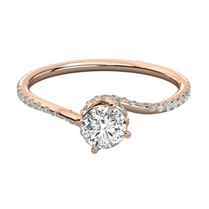 Bague pour femme en or 9 carats avec diamant solitaire cultivé en laboratoire, élégante et luxueuse - Product Image 6