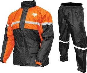 Combinaison de pluie pour moto Nelson Rigg Stormrider, 2 pièces, orange et noir - Product Image 2