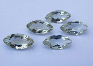 Fabricant de gros offres en vrac améthyste verte naturelle forme marquise prasiolite pierres précieuses pierres à facettes en vrac IGI - Product Image 3