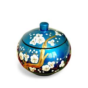 Tarro de laca hecho a mano, contenedor decorativo para almacenamiento en el hogar, mesa, cocina, baño, uso diario - Product Image 4