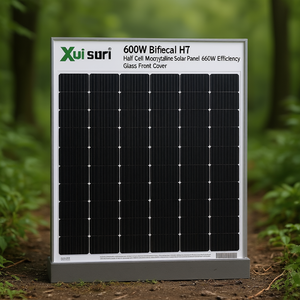 Panneau solaire monocristallin bifacial HJT Xuri Solar 600W à demi-cellules, efficacité 660W, couvercle avant en verre - Product Image 3
