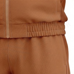 Ensemble de survêtement en nylon uni léger et lisse personnalisé surdimensionné avec fermeture éclair intégrale pour hommes, tenue de sport pour la course à pied - Product Image 5