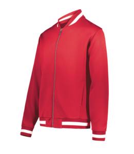 Nouveau blouson bombardier en toile rouge unisexe avec col montant Design d'hiver à capuche Logo avant inspiré de Chicago - Product Image 3