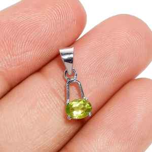 จี้เพอริดอททำมือสำหรับผู้หญิง จี้เงินแท้ 925 ของขวัญหมั้น เครื่องประดับอัญมณีชั้นดี สร้อยคอ - Product Image 6