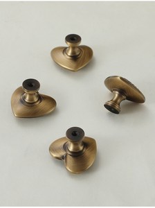 Solid Brass Heart Knobs <b>Pull</b> Cabinet Drawer <b>for</b> <b>Home</b> Dresser Door Cabinet Furniture Decorative Kitchen Wardrobe Handle Knobs - Product Image 2
