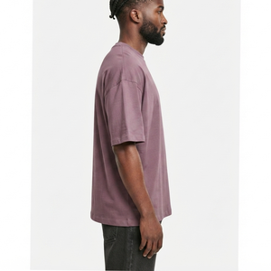 OEM <b>Vintage</b> Solid Oversized T Shirt for Men with Custom Logo Printed <b>Graphic</b> Logo Street Wear Drop Shoulder Solid <b>Tee</b> - Product Image 3