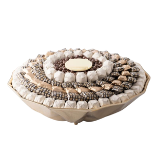 Bol à chocolat en métal doré moderne, porte-douceurs, décoration de table, accessoire de présentation, durable, passe au lave-vaisselle, fait à la main, moderne - Product Image 1