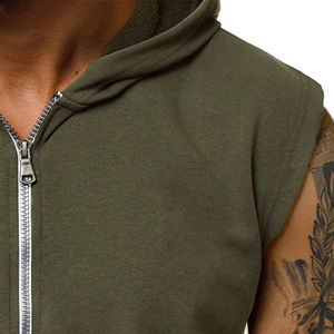 <b>Sleeveless</b> Embroidered Autumn <b>Hoodie</b> Sportswear for <b>Men</b> Quick Dry Muscle Gym Bodybuilding - Product Image 5