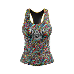 Débardeurs d'entraînement personnalisés pour femmes grandes tailles, style streetwear, en coton/bambou, inspirés des tenues de l'équipe américaine - Qualité supérieure, prix de gros - Product Image 4