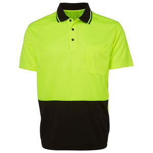 เสื้อโปโลผู้ชายแบบระบายอากาศได้ดีผ้าโพลีเอสเตอร์ก่อสร้างทำเหมืองความปลอดภัยชุดทำงานมองเห็นได้ชัดเจน - Product Image 5