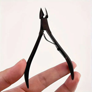 ชุดเครื่องมือทำเล็บสแตนเลส2ชิ้นรวมถึงคีมตัดเล็บสแตนเลสที่ดันหนังกำพร้าเจ็ตสีดำ - Product Image 5