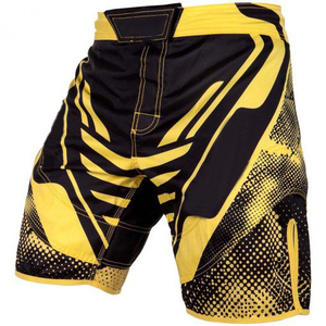 กางเกงมวย MMA สีแดงสำหรับผู้ชายกางเกงมวยผ้านิ่มแห้งเร็วทนทานวัสดุยืดหยุ่นใช้ฝึกฝนฟิตเนสแบบไทย - Product Image 1