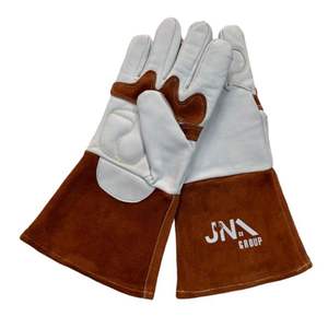 Gants de soudage TIG 16 ''Gants de soudeur étendus en cuir de vachette isolés anti-brûlure pour soudeuse MIG de cheminée de barbecue - Product Image 2