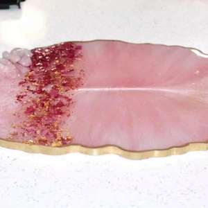 ชุดถาดรองแก้วเรซิ่นดีไซน์อาร์ตเดคโคออกแบบได้ตามต้องการออกแบบด้วยมือสำหรับร้านอาหารที่บ้านโดย tradebit - Product Image 1