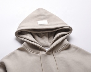 Custom Basic Long <b>Sleeve</b> 2-<b>Layer</b> Pullover Mens Standard Fit Vintage Fleece Cotton Sweatshirt <b>Double</b> <b>Hoodie</b> <b>with</b> Logo - Product Image 3