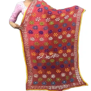 100% Seide Phulkari Dupatta für Frauen neuen Stil