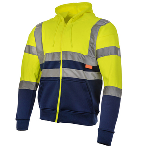 2025 vente en gros de haute qualité fermeture éclair avant Oem conception vêtements de travail de sécurité vestes de sécurité pour hommes avec bandes réfléchissantes veste de sécurité - Product Image 3