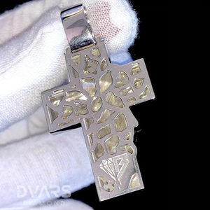 Pendentif Croix de Jésus personnalisé en Moissanite VVS, style Hip Hop, cadeau religieux, bijoux chrétiens en argent sterling plaqué rhodium - Product Image 5