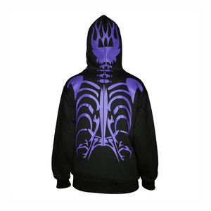 เสื้อฮู้ดมีซิปสำหรับผู้ชายผ้าฝ้ายโพลีเอสเตอร์พิมพ์ลายได้ตามต้องการ - Product Image 4