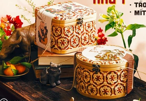 Boîte-cadeau tressée en bambou faite à la main de haute qualité avec couvercle belle décoration tissée pour les mariages et cadeaux boîte à cadeaux - Product Image 2