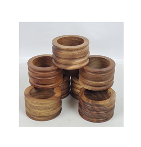 Porte-rond de serviette en bois attrayant et créatif design unique décoration de fête porte-anneau de serviette rond de haute qualité - Product Image 5