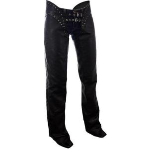 Pantalon de moto en cuir pour la course de vélo en cuir de qualité supérieure avec œillet en métal et protection entièrement doublée. - Product Image 2