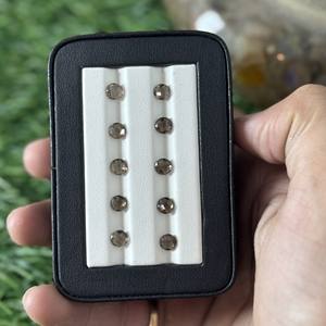 Briolette redondo de cuarzo ahumado de 3-5MM para hacer anillos y colgantes - Product Image 2