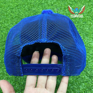 Casquette de chauffeur de camion en maille de style hip hop casquette de baseball en tissu à chevrons avec patchs imprimés - Product Image 3